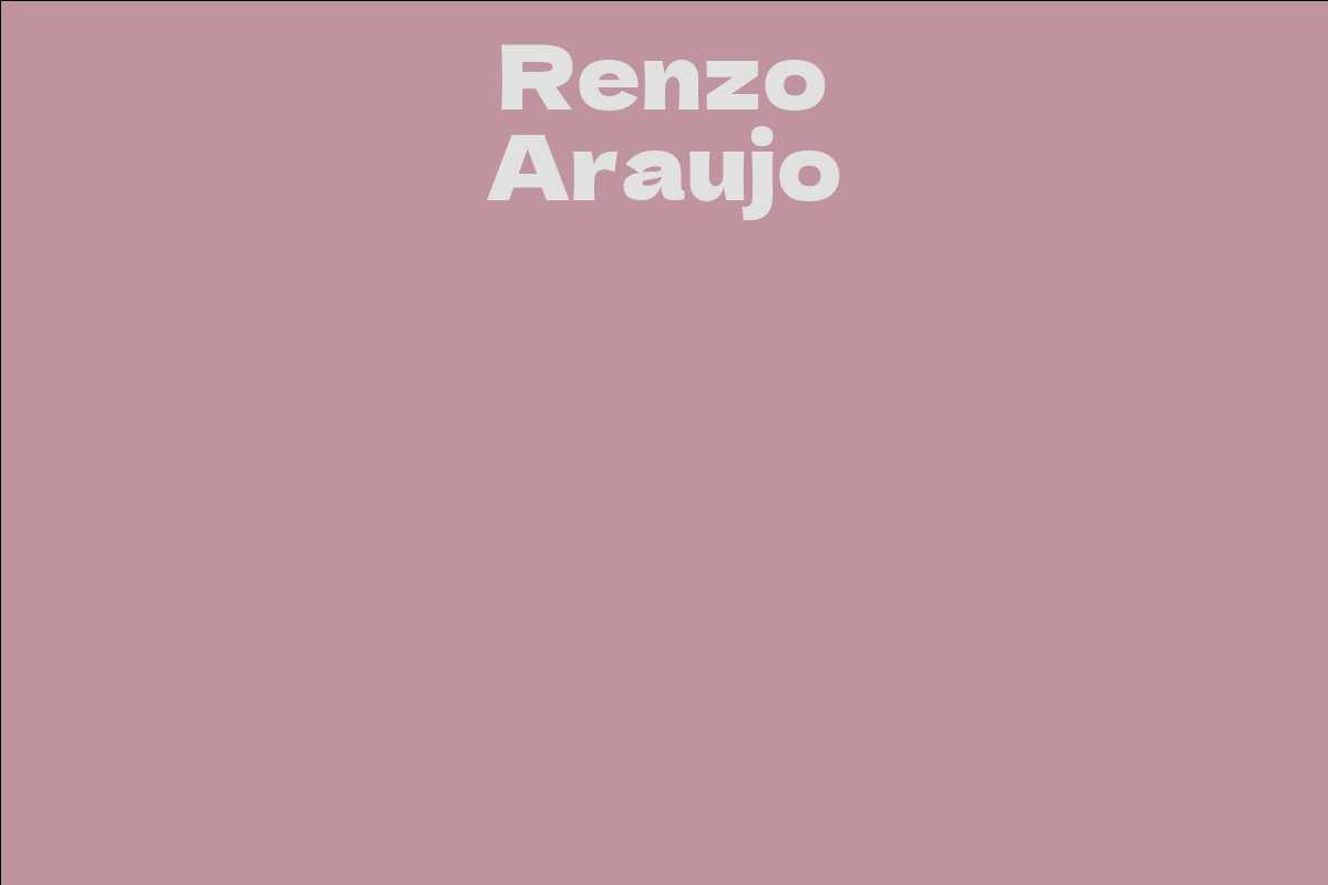 Renzo Araujo's Dark Secret—Exposed!
